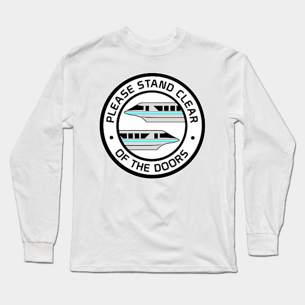 MonorailStandClearTeal Long Sleeve T-Shirt by WdwRetro